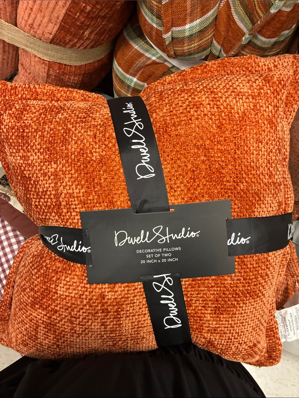 Orange Decorative Throw Pillow - Set of 2